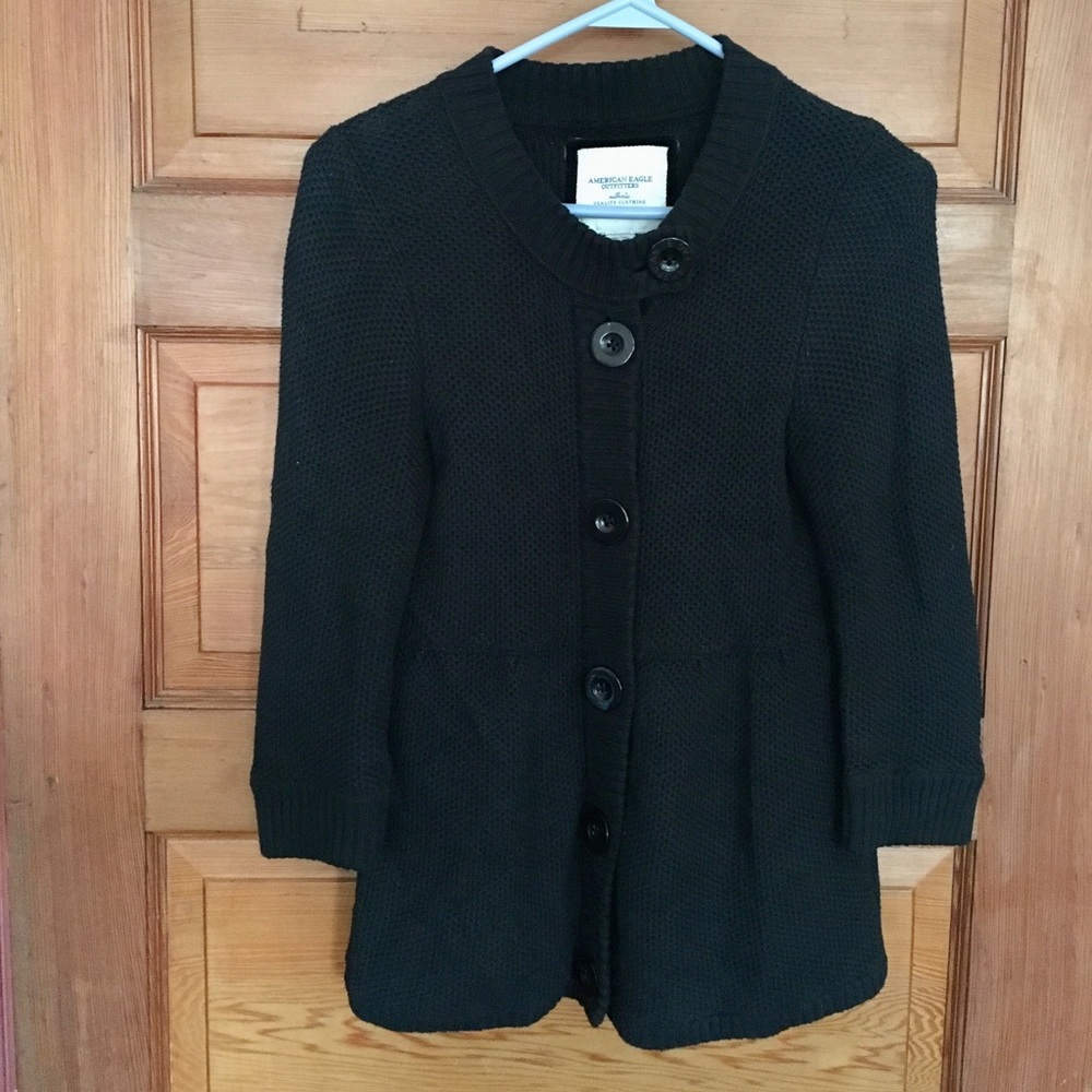 ⭐️American Eagle Black Knit Cardigan Sweater